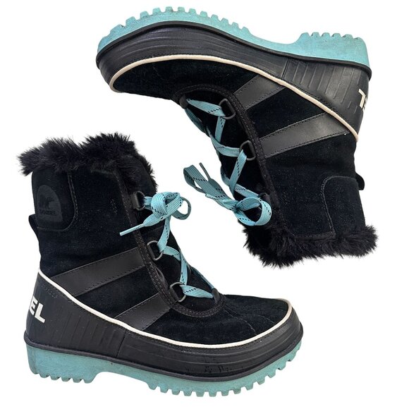 Sorel Shoes - Sorel Women's Tivoli II Lace Up Boots Black and Blue Size 5
